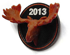 American made Lapelpin - the 3D moosehead did lead to another pins for the purple moose lodge as well.
